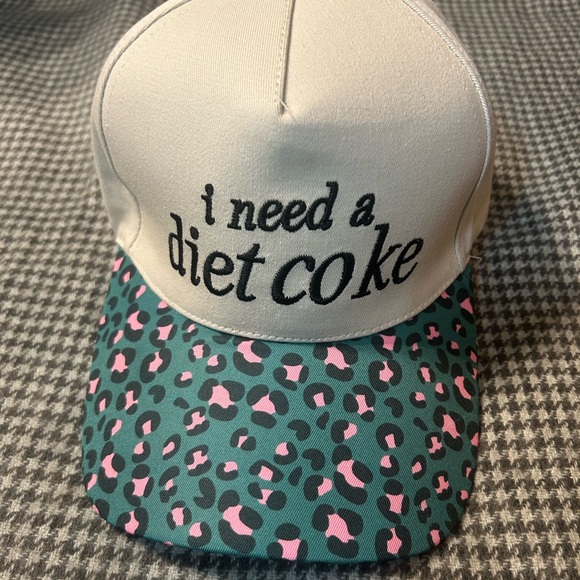 Zenana Outfitters Accessories - Zenana Outfitters Cream and Green Leopard Print Cap